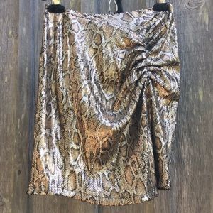 ZARA snakeskin sequin mini skirt